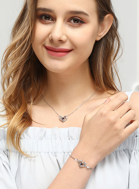 海豚之恋吊坠照片刻字情人节礼物