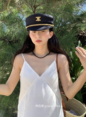 韩国代购原石黑玛瑙时髦串珠项链