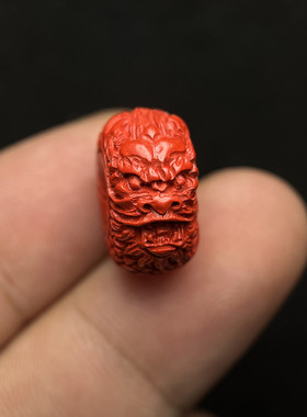 天然朱砂红砂雕刻隔珠散珠配件