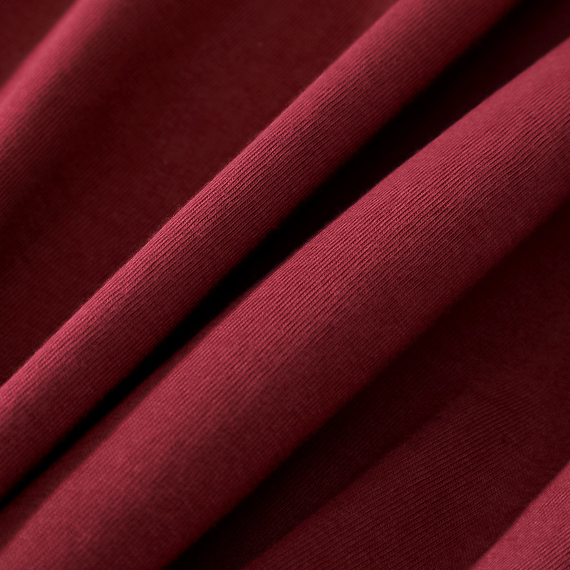 茶觅车厘子红长袖250g酒红色女t恤 荼觅T恤