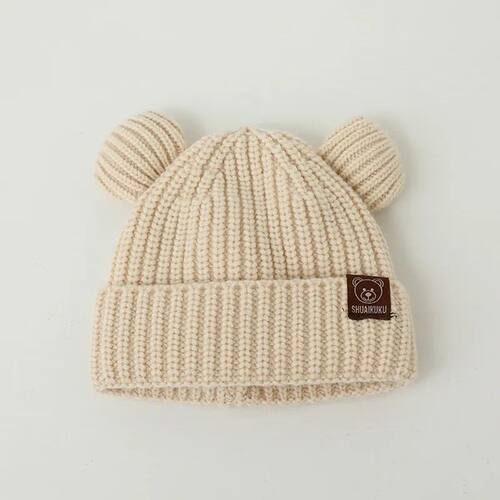 Bear Baby Winter Hat Cartoon Ears Warm Knitted Kids Hat for - 图2