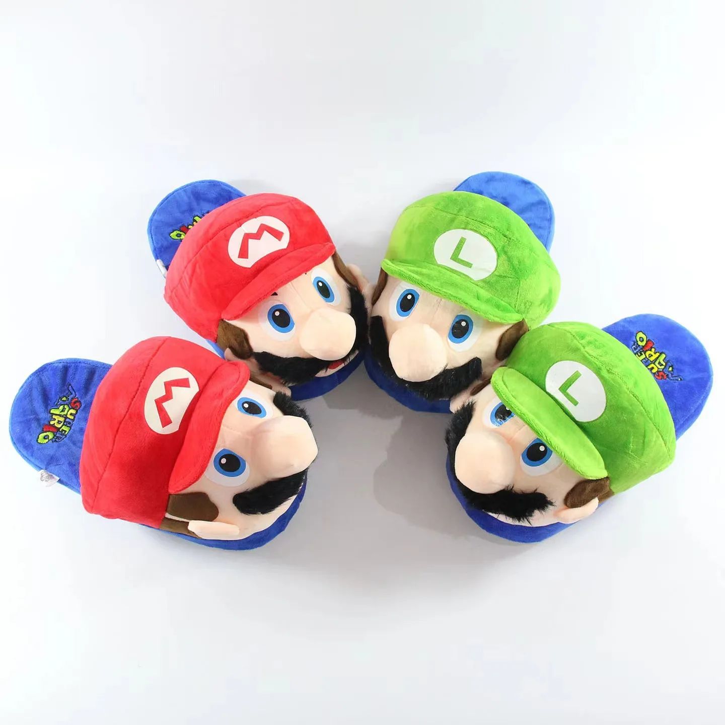 Super Mario Game Cartoon Luigi Home Indoor Slippers Anime No - 图0