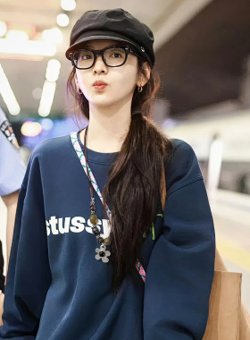 古里雅复古花朵长款项链高级感