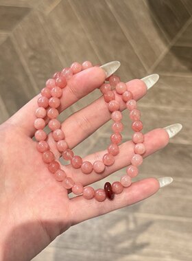 古里雅水晶串珠平安扣手链高级感