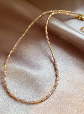 古里雅复古串珠项链新款爆款