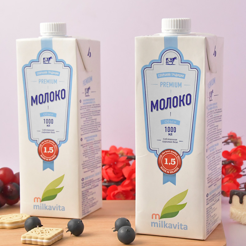 白俄罗斯原装进口欧惠特低脂纯牛奶1L*12盒大瓶家庭装部分脱脂-图2