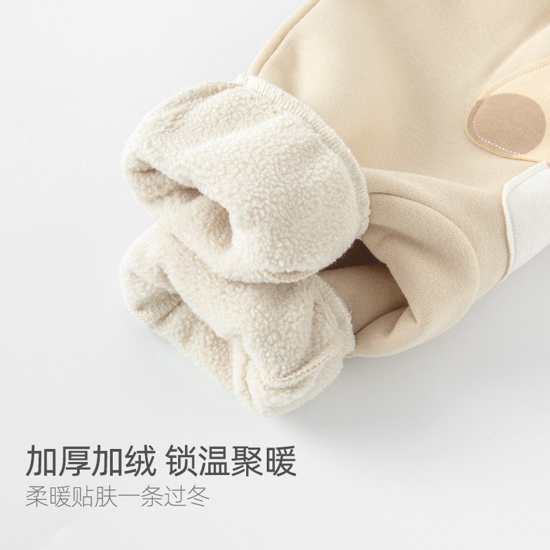 汤尼倍儿婴儿裤子秋冬季加绒裤男女宝宝大PP裤加厚保暖高腰护肚裤,淘宝优惠券,粉丝福利购,淘宝优惠卷