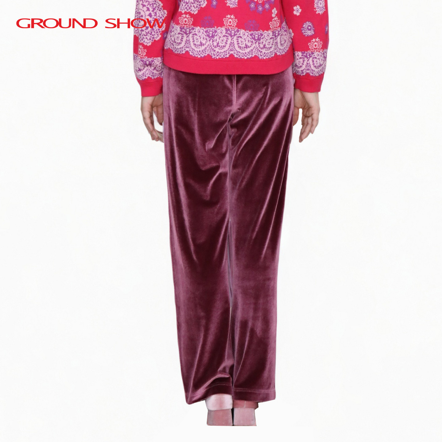 阁兰秀2025秋冬新品纯色复古丝绒阔腿裤垂感松紧裤子显高下搭女装,淘宝优惠券,粉丝福利购,淘宝优惠卷