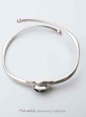 奇虚乐Chicxūlab 阿林铁陨石镶嵌 素银臂环手镯