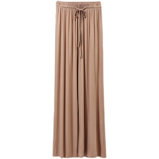 春秋薄款莫代尔阔腿裤女灰色高腰直筒休闲垂丝舞蹈睡裤夏季防晒裤