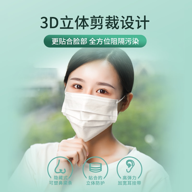 White mask disposable medical mask medical surgery three-layer summer thin type nurse doctor special independent packaging