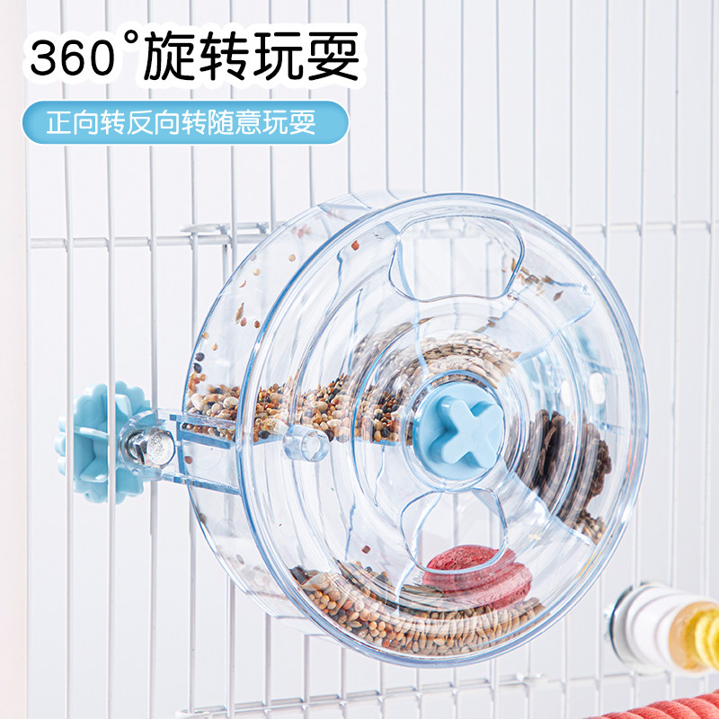 鹦鹉喂食器鸟用玩具虎皮玄凤旋转觅食盒防溅牡丹专用解闷啃咬用品,淘宝优惠券,粉丝福利购,淘宝优惠卷