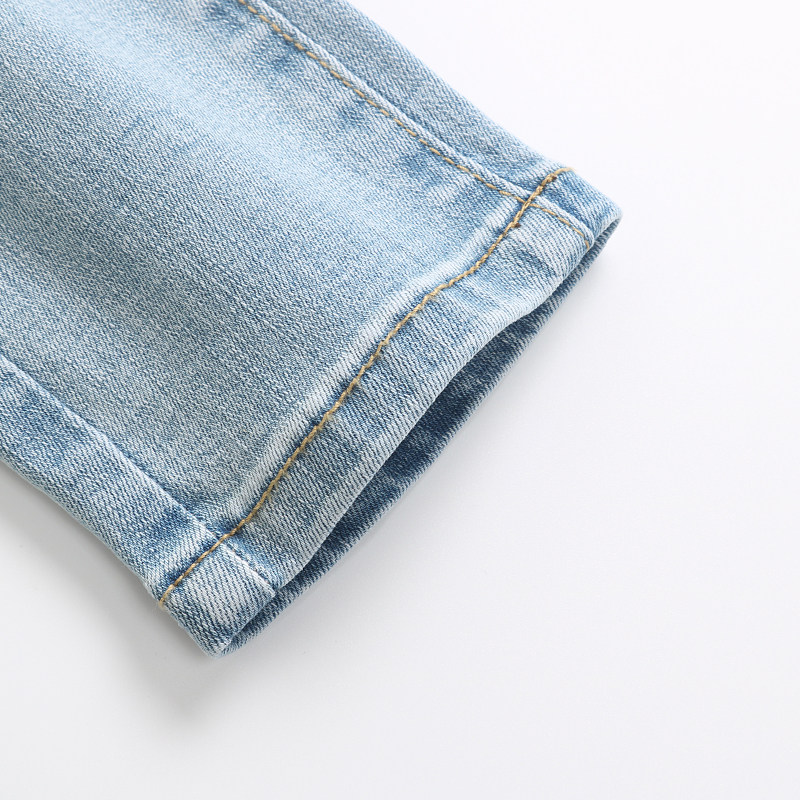 浅蓝色百搭高腰女2020年新款牛仔裤 纪绪牛仔裤