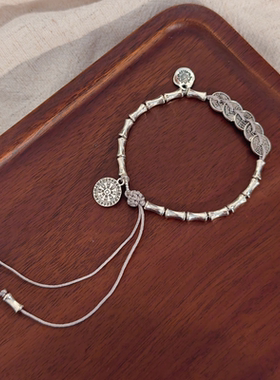 好运平安5帝钱网红小众高级感显气质男女款手饰手链