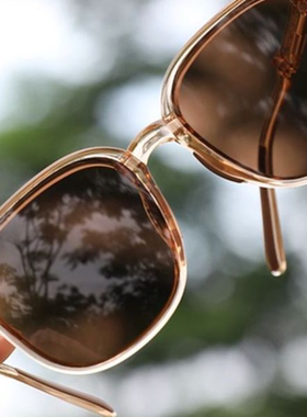 折叠墨镜女夏防晒偏光太阳镜2025大脸显瘦防强光高级感