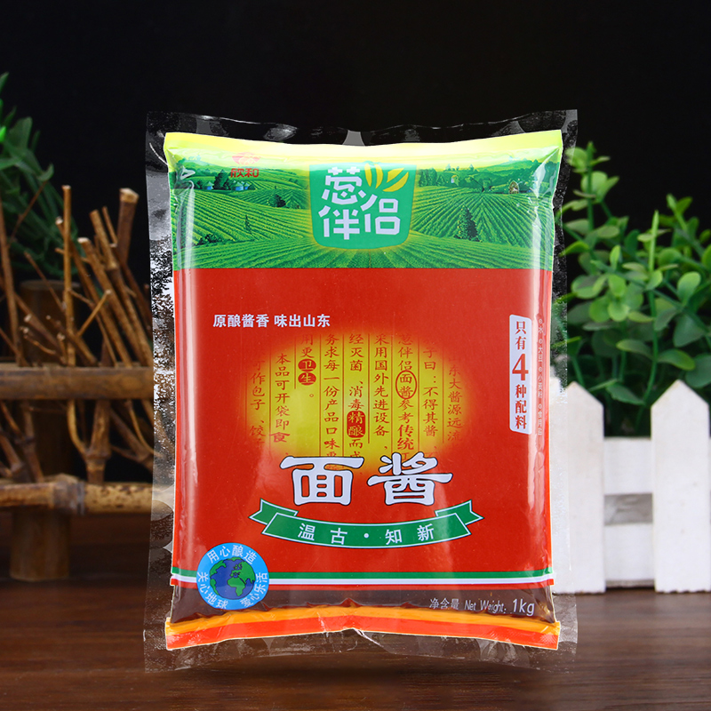 欣和葱伴侣面酱1kg*12包整箱实惠装煎饼果子蘸酱煎炸拌馅浓郁酱香