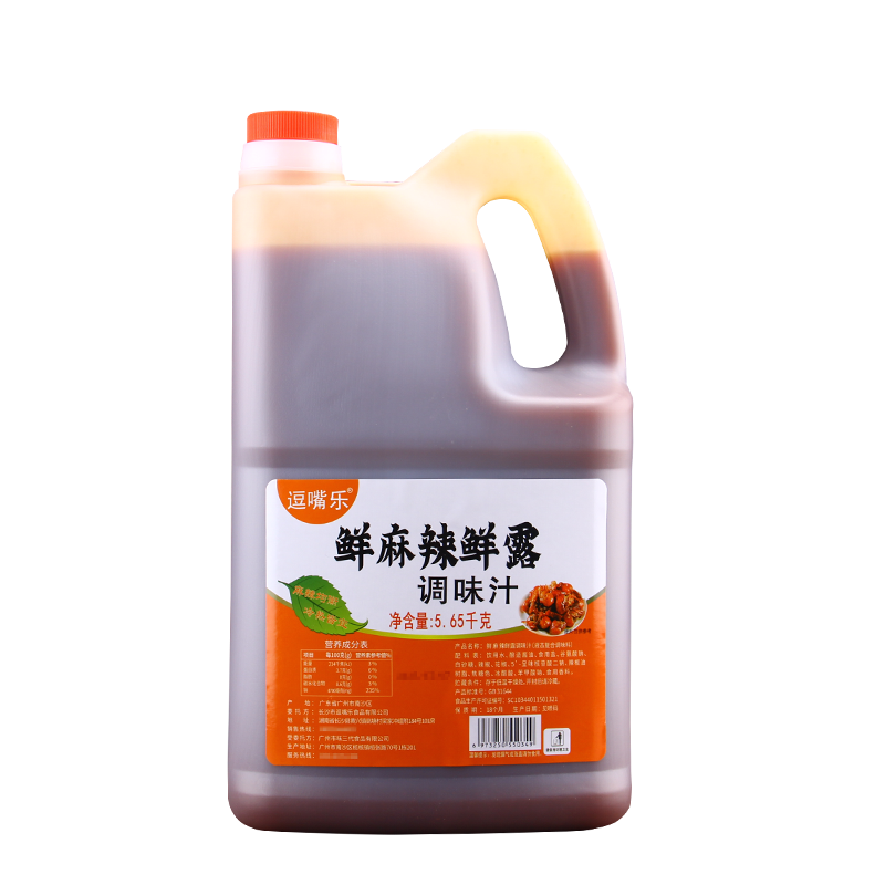 逗嘴乐鲜麻辣鲜露5.65kg麻辣凉拌小海鲜凉面炒菜川菜火锅餐饮调料 - 图0