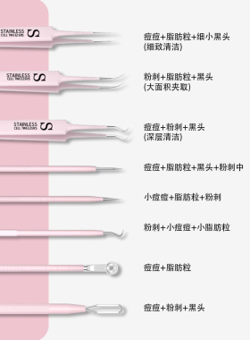 筱栀抗菌材质温和去黑头粉刺针