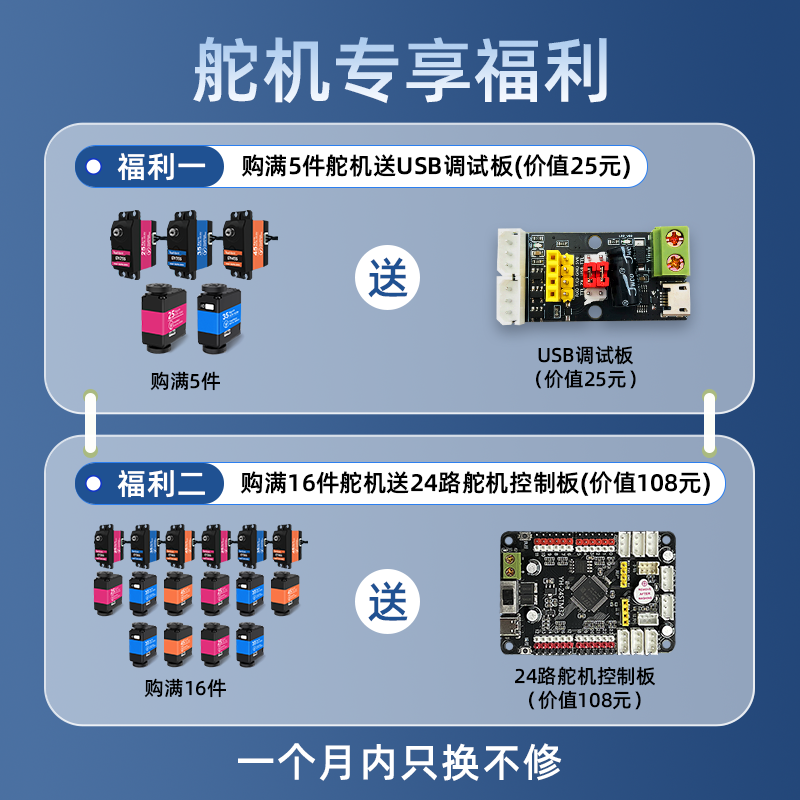 松甲 高压串行总线舵机 单双轴25/35/45kg 带反馈大扭力数字舵机,淘宝优惠券,粉丝福利购,淘宝优惠卷