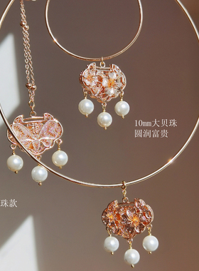 古风长命锁项圈明制汉服璎珞