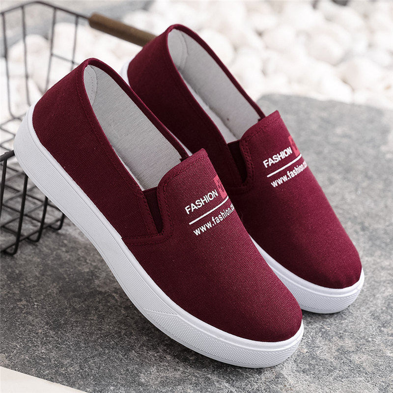 老北京布鞋女鞋春秋平底单鞋百搭一脚蹬休闲懒人学生板鞋女帆布鞋,淘宝优惠券,粉丝福利购,淘宝优惠卷