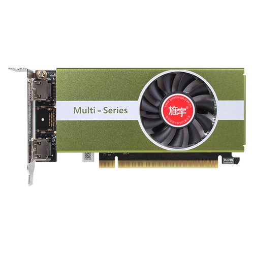 旌宇多屏显卡GT740/GT730/GT1010/GT1030/GTX1050Ti原生2HDMI高清 - 图2