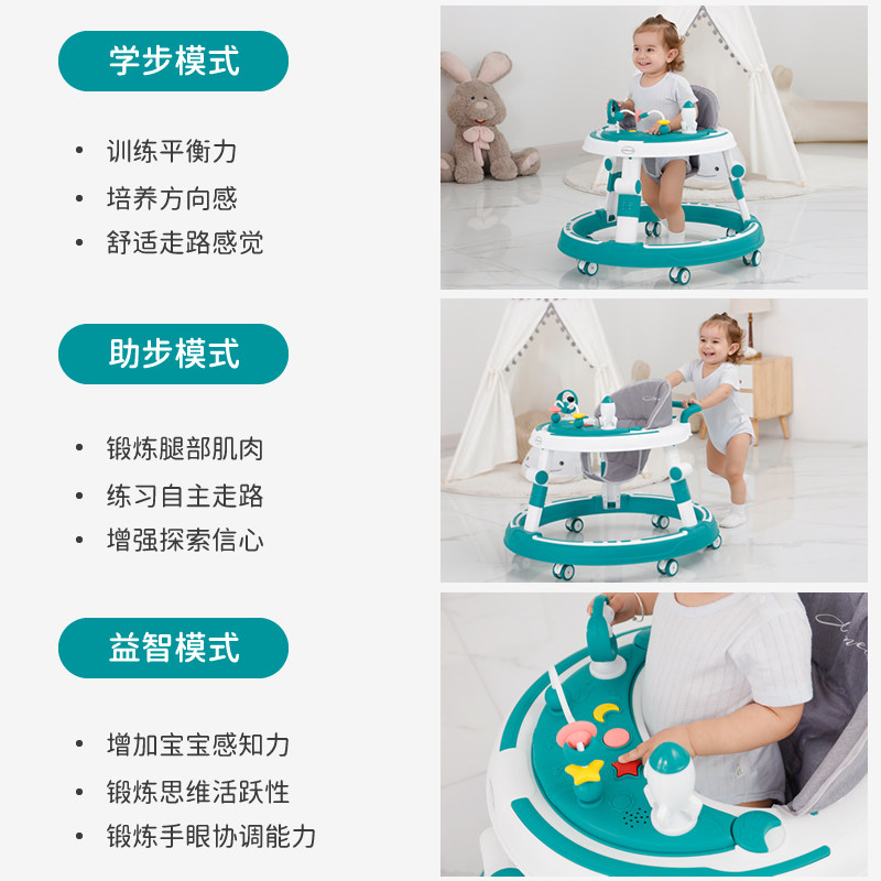 学步车防o型腿宝宝多功能脚步车 布袋汪汪学步车
