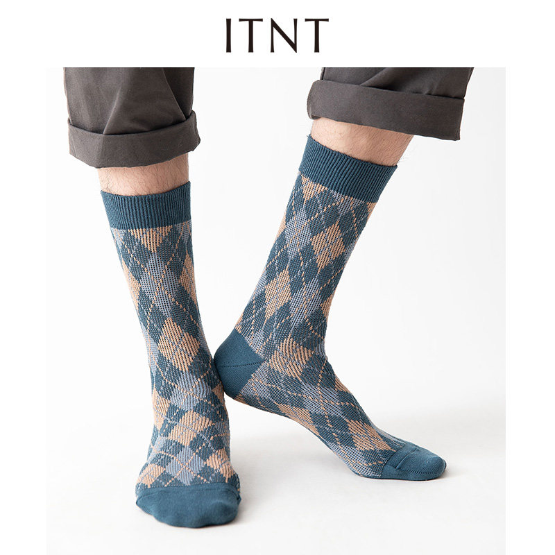 潮牌男ins潮春秋季纯棉防臭中筒袜 ITNT短袜/打底袜/丝袜/美腿袜