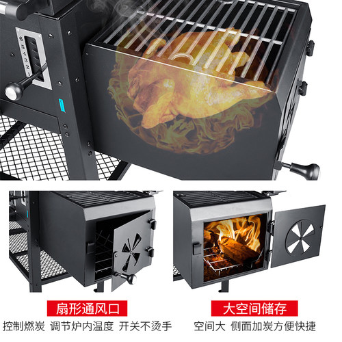 维默昇燃气烧烤炉户外庭院别墅花园民宿美式BBQ大型碳烤炉烧烤架 - 图2