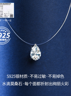 YINNY|人鱼之泪莫桑石钻水滴项链