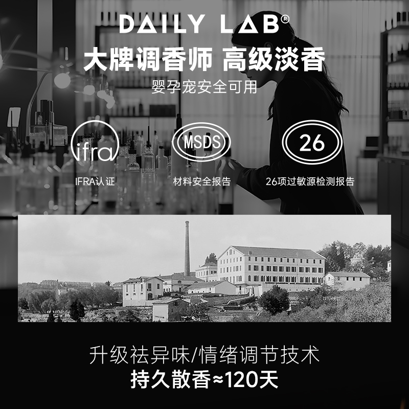 DAILYLAB Tesla特斯拉流光玻璃车载香薰专用款香薰替换胶囊补充装