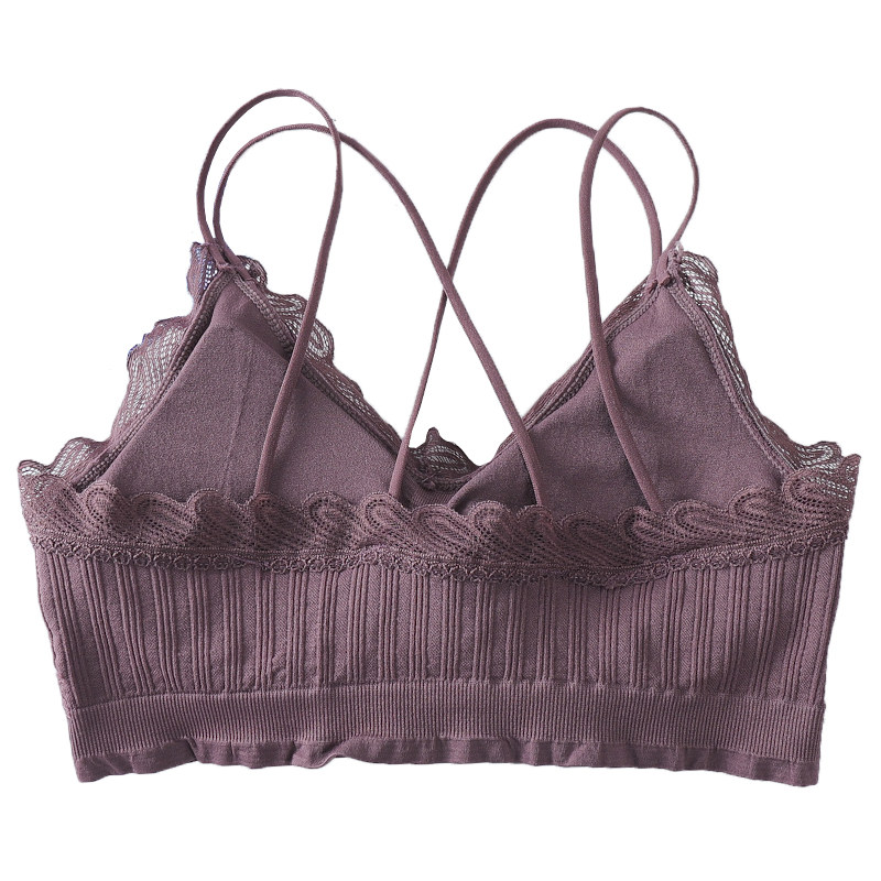 美背女无钢圈网红爆款交叉带抹胸 哈那优抹胸