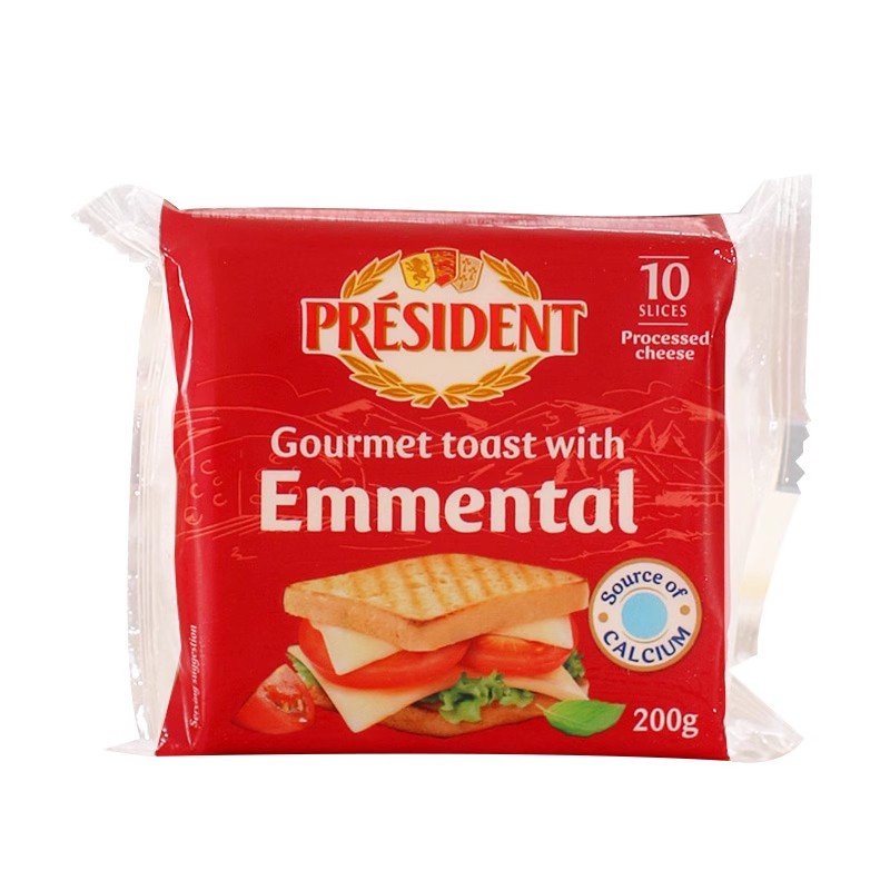 法国总统爱曼塔吐司奶酪片200g(10片) 进口车达芝士起司切片干酪 - 图3