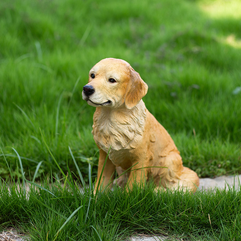 花园仿真柴犬摆件 庭院露天阳台装饰创意动物可爱小狗模型摆件 - 图3