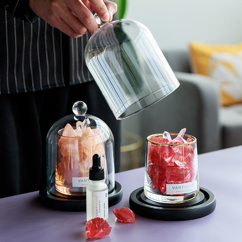 无火香薰扩香石观天然水晶石内礼盒 vantkevin香熏香料