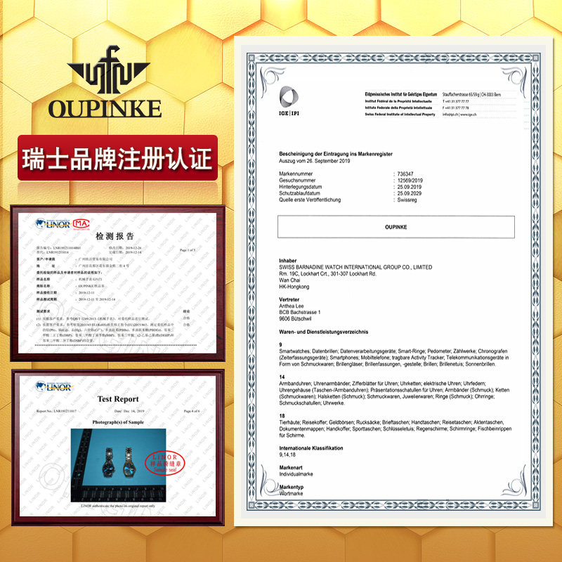 官方旗舰店瑞士认证正品牌机械表 靓翠诗国产腕表