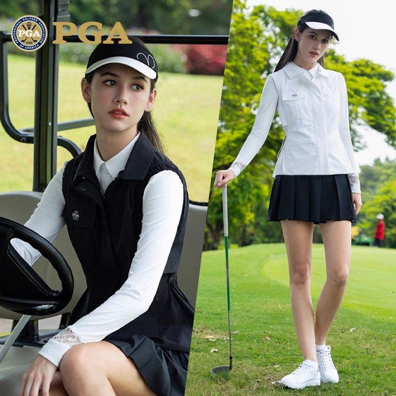 美国PGA 高尔夫女装上衣春夏新款女士马甲运动服装外套女衣服套装,淘宝优惠券,粉丝福利购,淘宝优惠卷