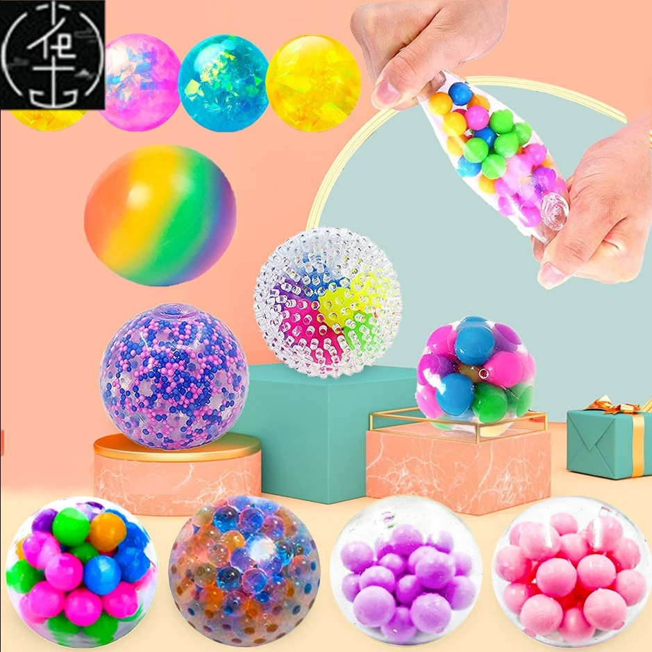 Squeeze Toy Fidget Toys Clear Stress Balls Colorful Ball Aut-图2