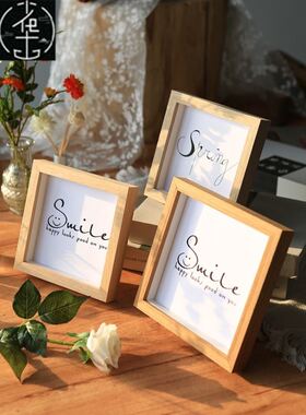 Wooden photo hanging wall picture frame tabletop decoration