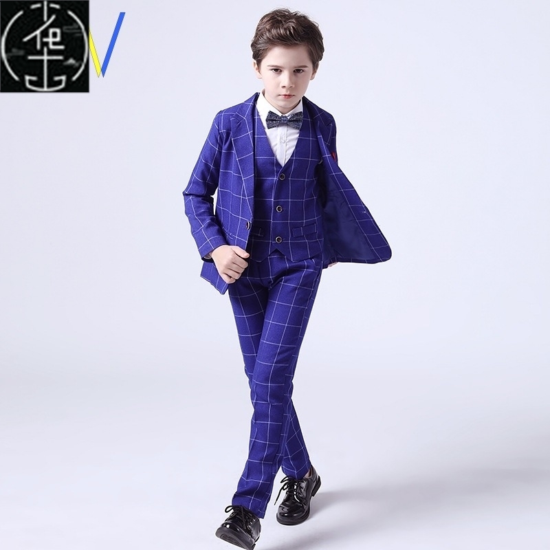 Kids boys suit for Baby boy formal Clothes jacket pants set-图0