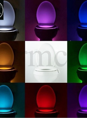 1pcs Toilet t Night Light art PIR Motion Sensor 8 Colo