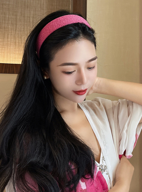 美貌百搭显白纯色发箍