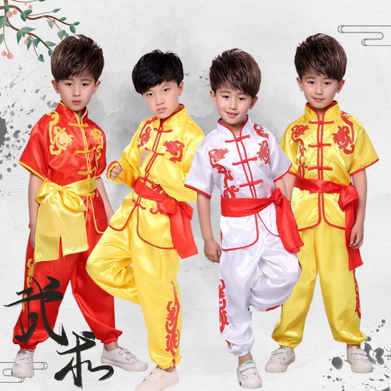 小学生幼儿园太极训练服儿童武术表演服中学生长短袖练功演出服装