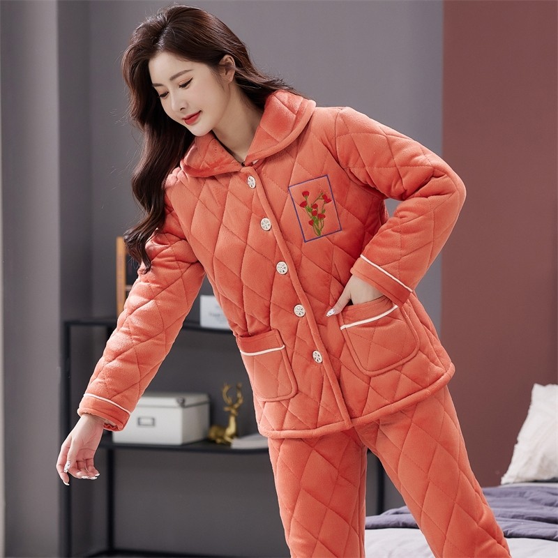 冬季睡衣女加厚款加绒珊瑚绒保暖三层夹棉秋冬天女装法兰绒家居服,淘宝优惠券,粉丝福利购,淘宝优惠卷