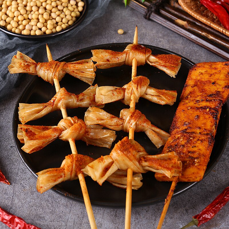 腐竹结5斤豆扣串豆制品干货豆皮结豆腐串豆干火锅麻辣烫 烧烤商用