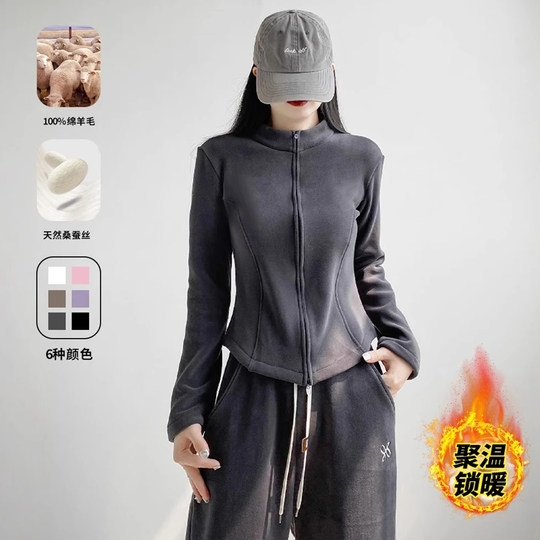 修身卫衣2025秋冬新款冲锋衣抓绒衣内胆加绒加厚保暖摇粒绒外套