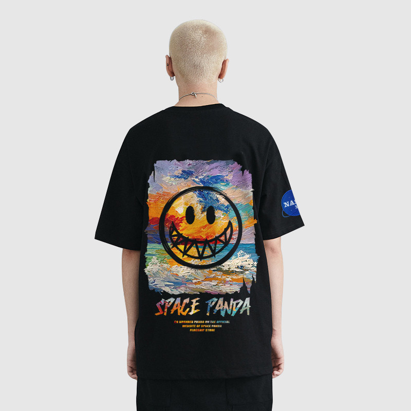 太空熊猫联名nasa xx旗舰店男t恤 太空熊猫T恤