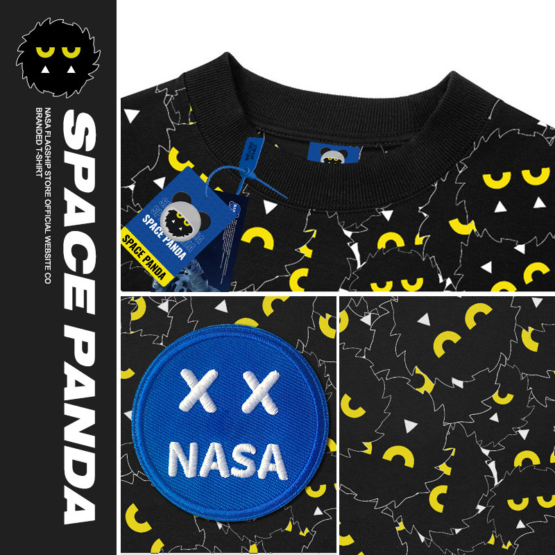 太空熊猫联名nasa旗舰店官网男t恤 太空熊猫T恤