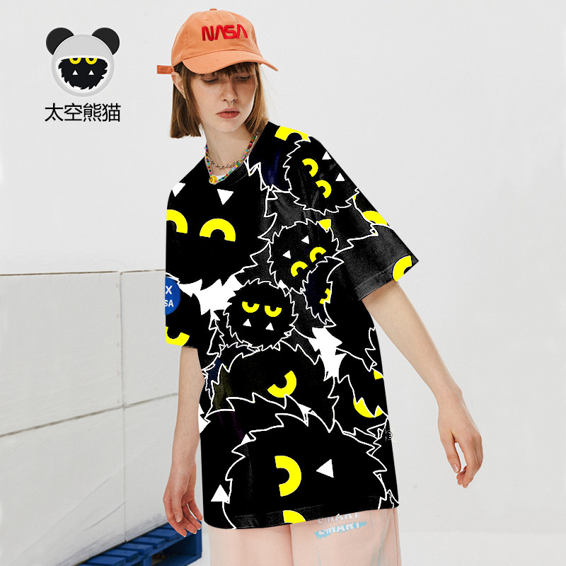 太空熊猫联名nasa旗舰店官网男t恤 太空熊猫T恤