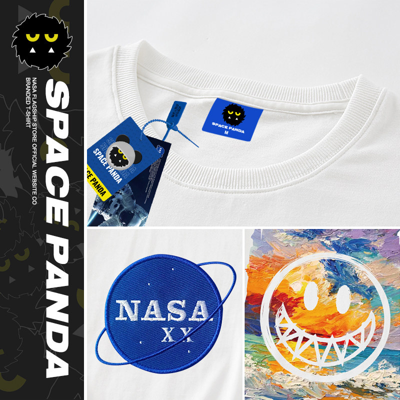 太空熊猫联名nasa xx旗舰店男t恤 太空熊猫T恤